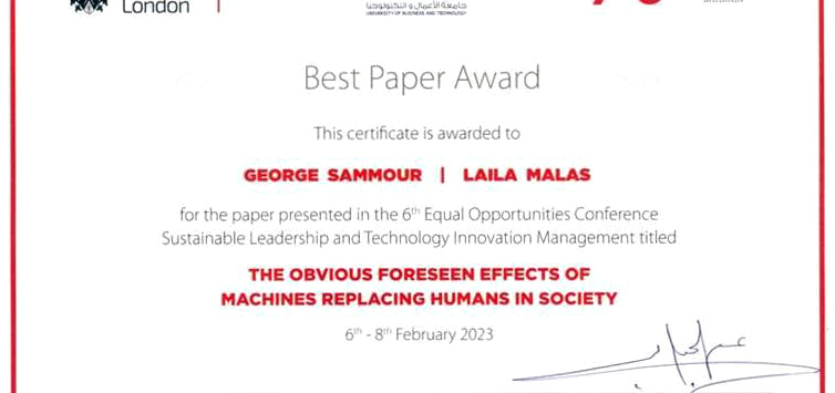 PSUT Student Laila Malas Wins First Place for a Study that Aligns Human Role with Technological Progress