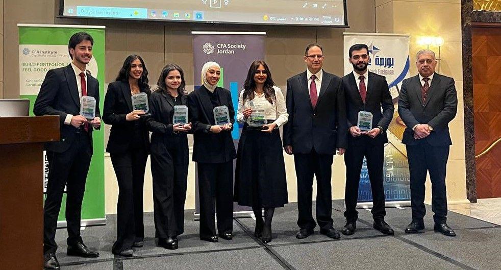 Princess Sumaya University for Technology Wins First Place in the CFA Competition Among Jordanian Universities